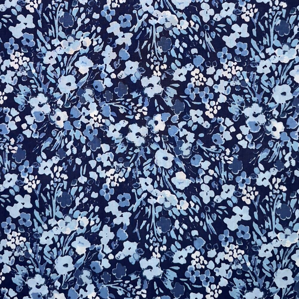Richloom Blue Wildflowers Cotton Fabric by Keepsake Calico - 7/8 Yard - Floral